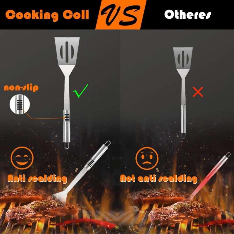 Bbq Accessories Kit - 20Pcs Stainless Bbq Grill Tools Set For Smoker Camping Barbecue Grilling Tools Bbq Utensil Set Outdoor Coo